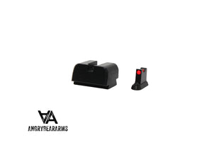 CZ P-10 Optics Ready aukšti mechaniniai taikikliai | su šviesolaidžiu