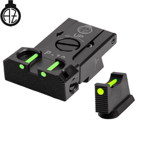 CZ P-10 reguliuojami mechaniniai taikikliai su šviesolaidžiu | tipas B