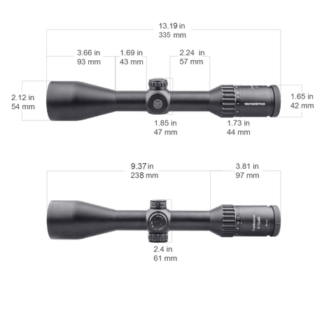 Vector Optics Continental 2-12x50 SFP šautuvo optinis taikiklis