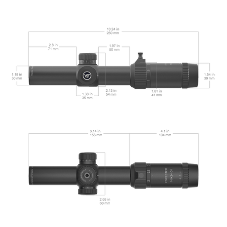 Vector Optics Forester 1-5x24SFP GenII šautuvo optinis taikiklis