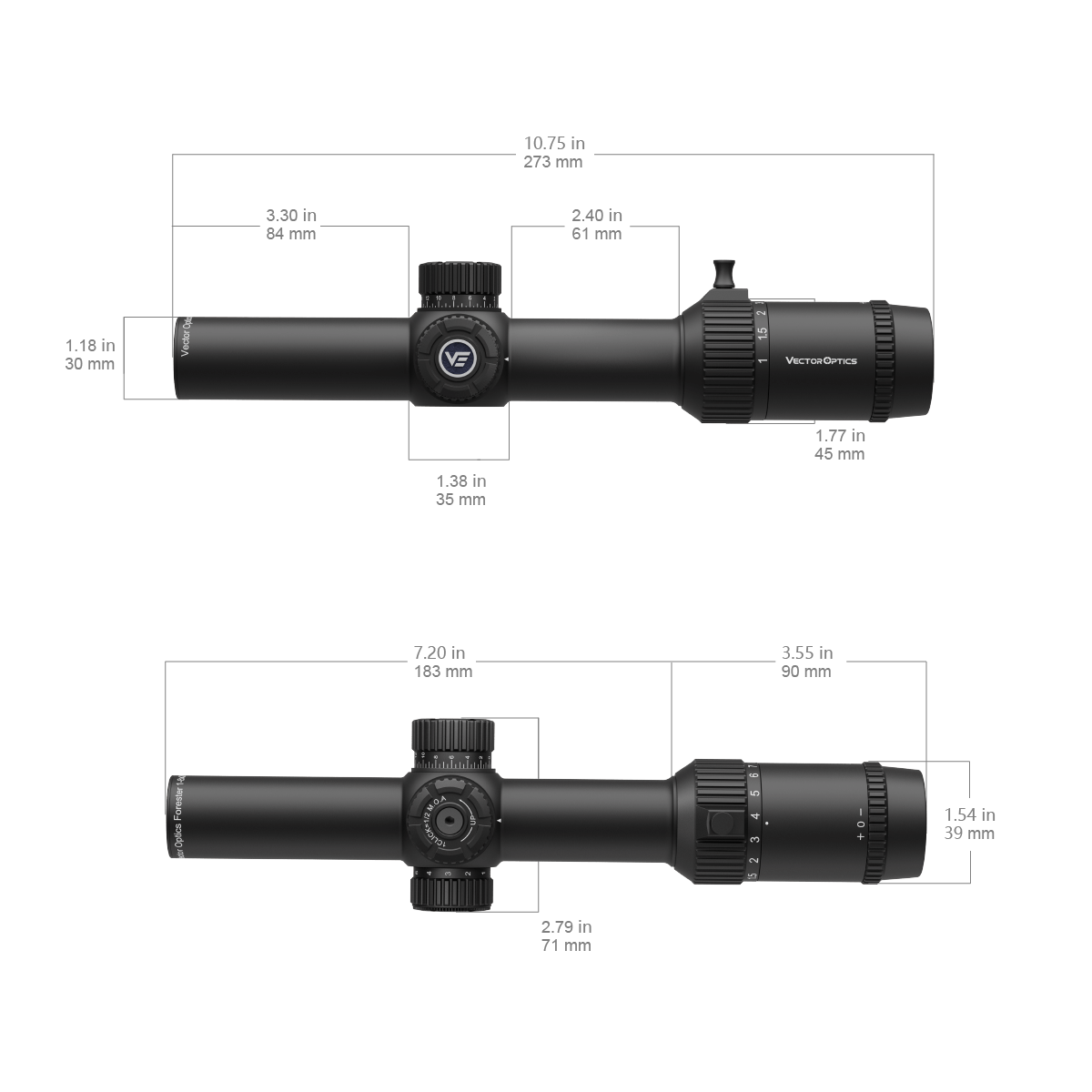 Vector Optics Forester 1-8x24 SFP optinis taikiklis 