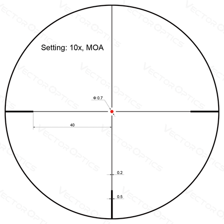 Vector Optics Forester 2-10x40SFP šautuvo optinis taikiklis
