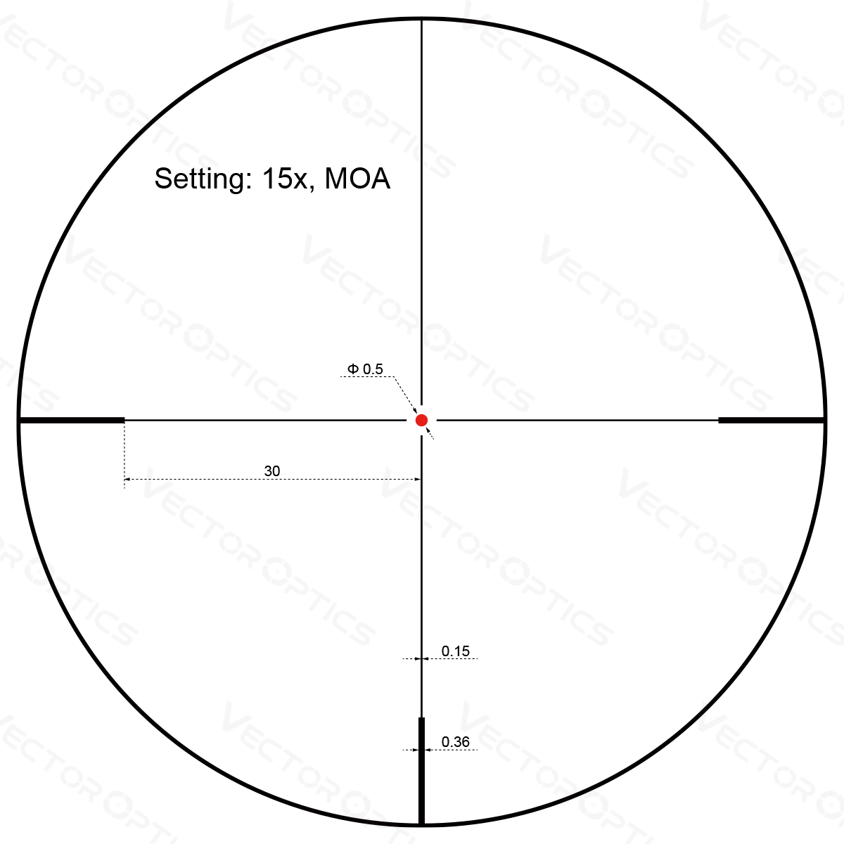 Vector Optics Forester 3-15x50SFP optinis taikiklis 