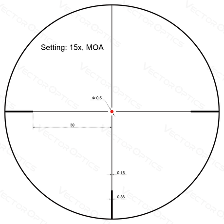 Vector Optics Forester 3-15x50SFP šautuvo optinis taikiklis