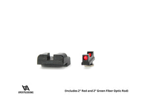 Žemi mechaniniai taikikliai Glock Slimline [G42 G43 G43X G48] | su šviesolaidžiu