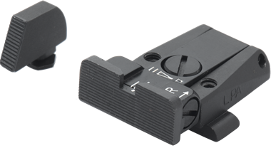Glock [G17, G19, G26 ir kiti] reguliuojamas taikiklio komplektas | su grioveliais 