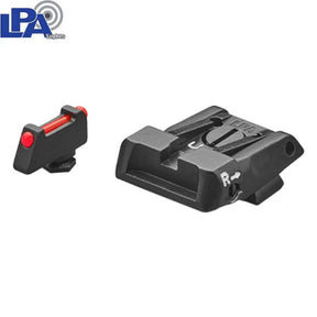 Reguliuojami mechaniniai taikikliai Glock [G17 G19 G26 & other] | su šviesolaidžiu