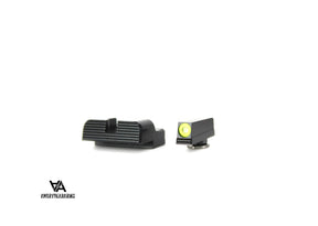 Žemi mechaniniai taikikliai Glock [G17 G19 G26 & other] | su tričiu