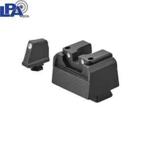 Aukšti pusiau reguliuojami mechaniniai taikikliai Glock MOS [G17 MOS G19 MOS & other] | su baltais taškais
