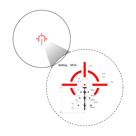 Vector Optics Paragon 3x18 itin kompaktiškas prizmės tipo šautuvo taikiklis