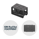 Picatinny kolimatoriaus laikiklis su pakėlėju [32 mm] | C-More RTS footprint