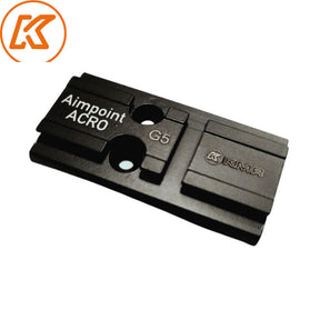 Plieninė kolimatoriaus adapterio plokštelė, skirta Glock MOS | Aimpoint Acro footprint