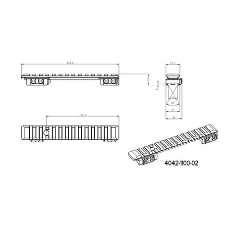 Sako 90 Picatinny bėgelis [steel]