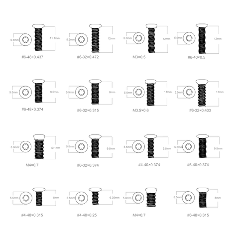 Varžtų rinkinys Vector Optics