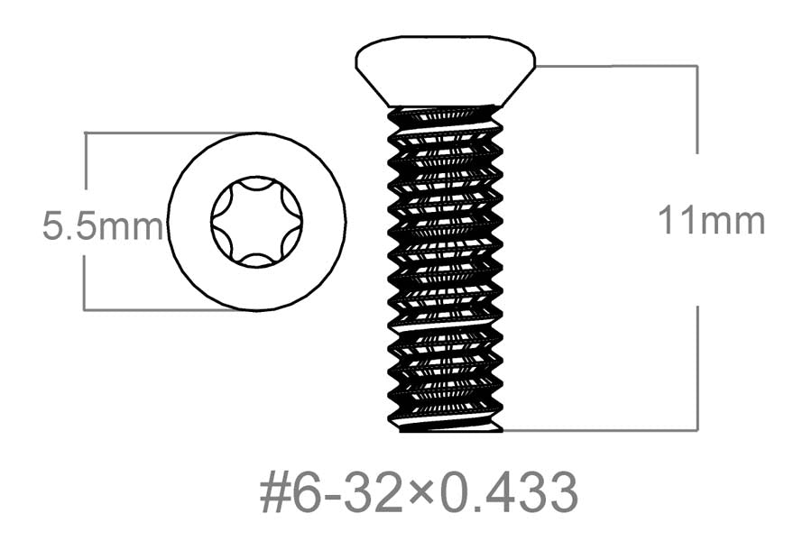 Varžtų rinkinys 3 vnt | 6-32x0.433" [T10] 
