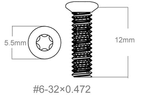 Varžtų rinkinys 3 vnt. | 6-32x0.472’’ [T10]