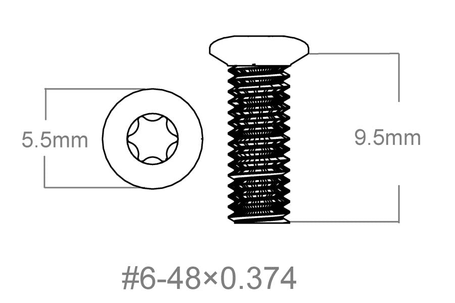 Varžtų komplektas 3 vnt | 6-48x0.374" [T10] 