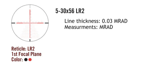 Sightmark Presidio 5-30x56 LR2 FFP šautuvo optinis taikiklis