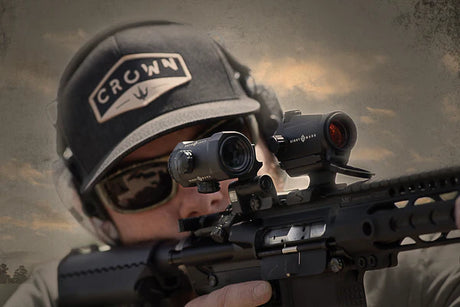 Sightmark XTM-3 3x didintuvas su LQD atverčiamu į šoną laikikliu