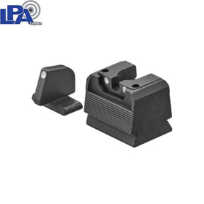 Smith & Wesson M&P M2.0 Optics Ready pusiau reguliuojami mechaniniai taikikliai | su baltais taškais