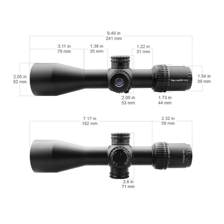 Vector Optics Veyron 3-12x44 FFP kompaktiškas šautuvo optinis taikiklis