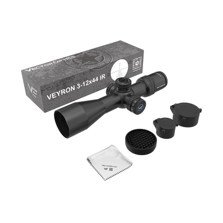 Vector Optics Veyron 3-12x44IR SFP kompaktiškas optinis taikiklis šautuvui