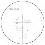 Vector Optics Veyron 3-12x44 SFP kompaktiškas optinis taikiklis 