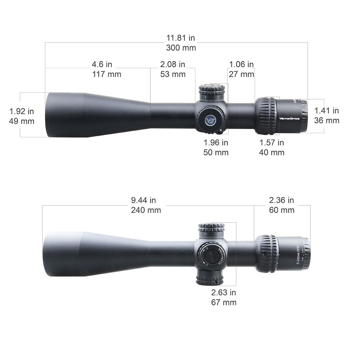 Vector Optics Veyron 6-24x44 FFP optinis taikiklis 