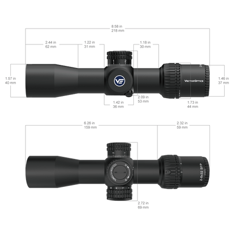 Vector Optics Veyron 2-8x32IR kompaktiškas optinis taikiklis šautuvui
