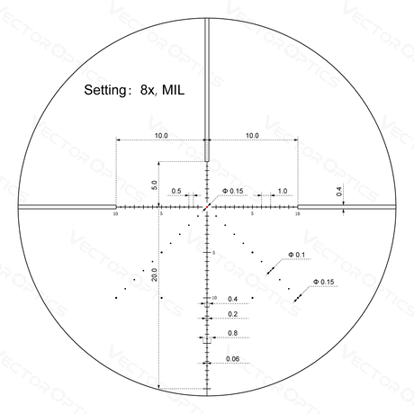 Vector Optics Veyron 2-8x32IR kompaktiškas optinis taikiklis šautuvui