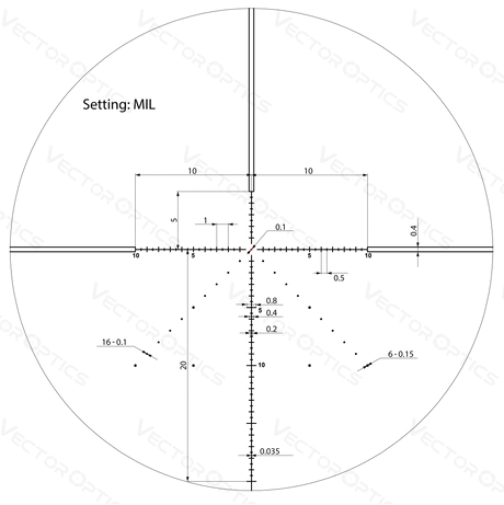 Vector Optics Veyron 4-16x44 IR First Focal Plane Illuminated šautuvo optinis taikiklis