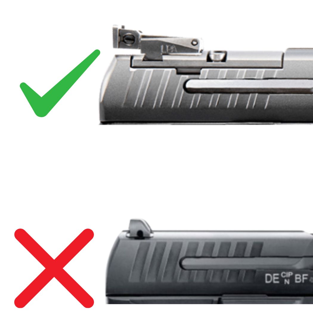 Walther PPQ [Q4 & Q5] Optics Ready plokštelė | tipas A [RMSc, DPP, Docter pado standartai] 