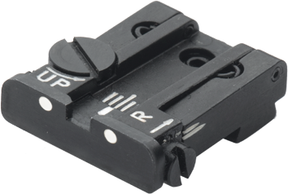 Reguliuojamas galinis taikiklis Glock [G17 G19 G26 & other] | balti taškai