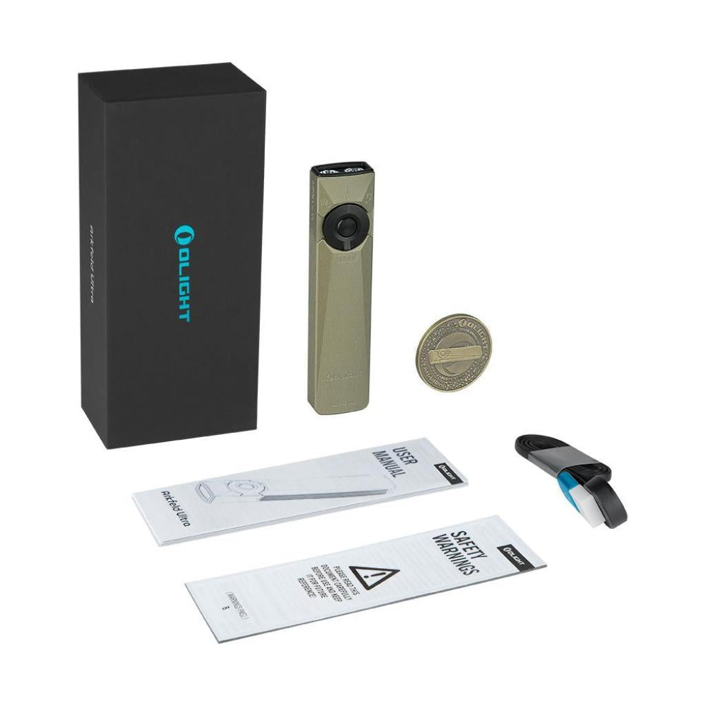 Olight Arkfeld Ultra | plokščias 3-in-1 EDC žibintuvėlis | 1.400 lm - Olive Green