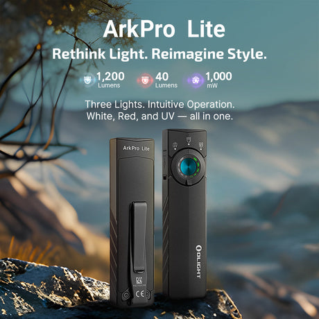 Olight ArkPro Lite | plokščias 3-in-1 EDC žibintuvėlis | 1.200 lm
