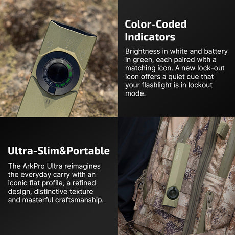 Olight ArkPro Ultra | flat 4-in-1 EDC žibintuvėlis | 1.700 lm - Olive Green