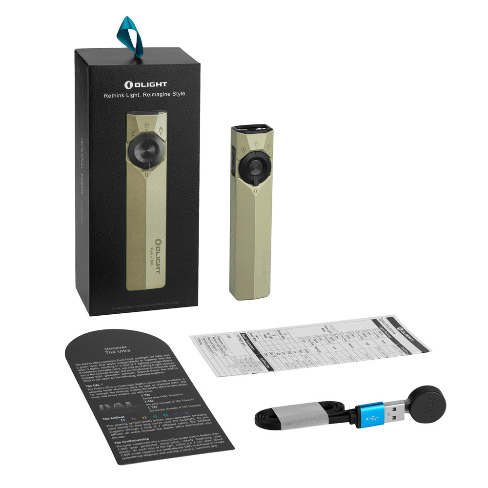 Olight ArkPro Ultra | flat 4-in-1 EDC žibintuvėlis | 1.700 lm - Olive Green