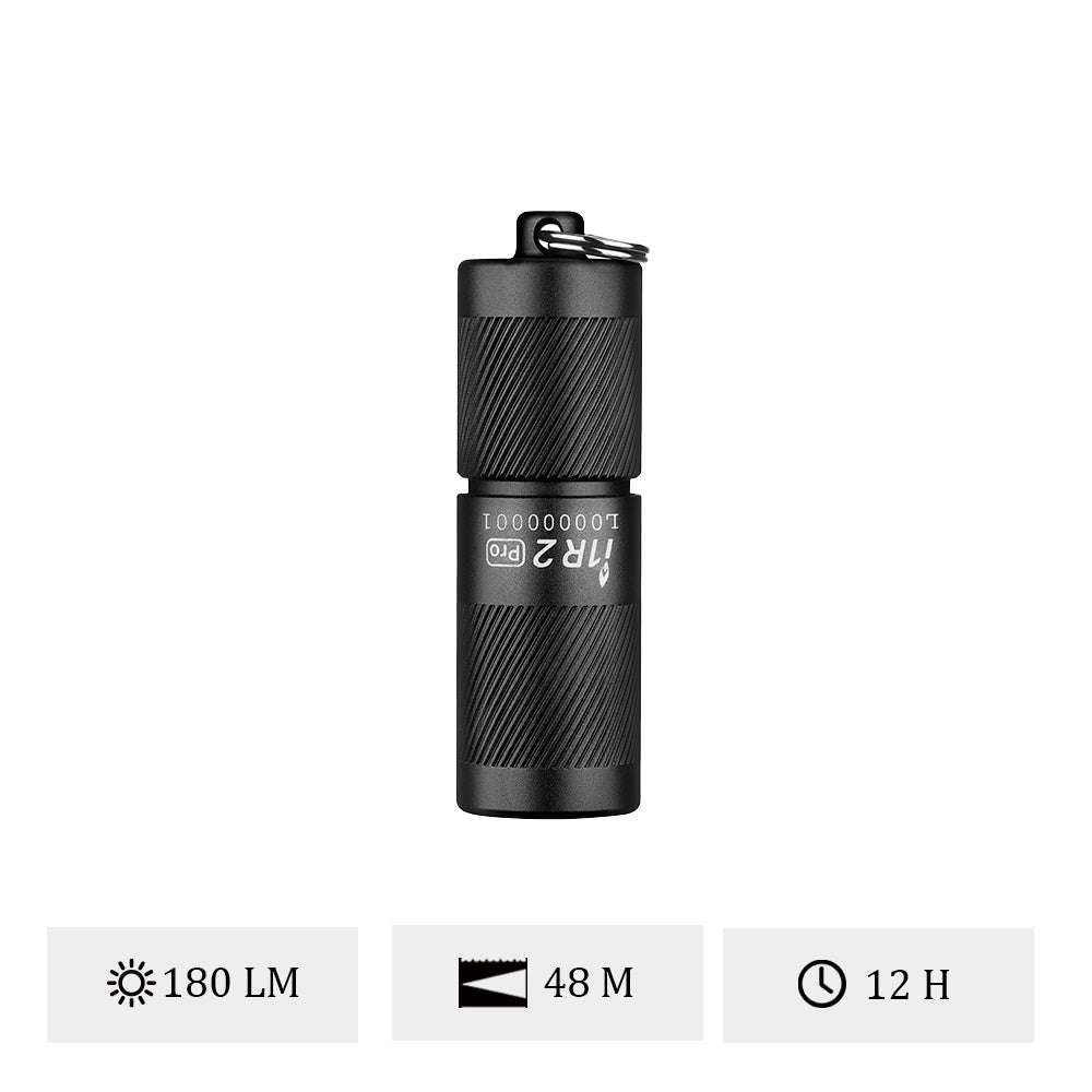 Olight i1R 2 Pro | įkraunamas raktų pakabuko žibintuvėlis | 180 lm - Juoda