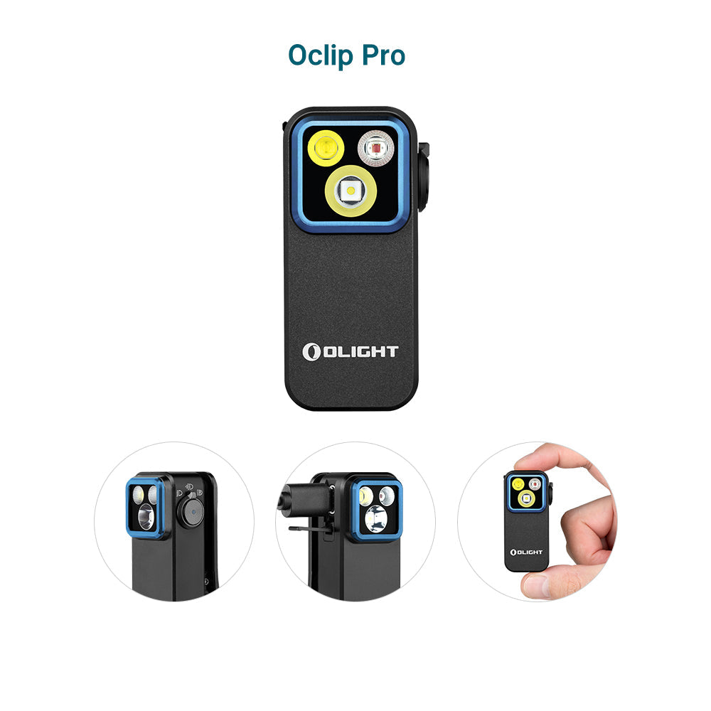 Olight Oclip Pro | daugiafunkcis segtukinis žibintuvėlis | 500 lm - Black