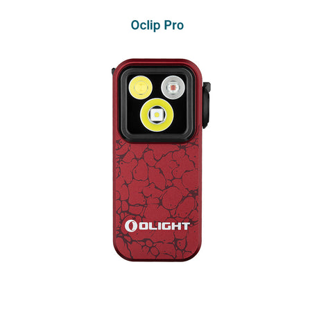 Olight Oclip Pro | daugiafunkcis segtukinis žibintuvėlis | 500 lm - Molten Lava