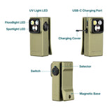 Olight Oclip Ultra | 3-in-1 prisegamas EDC žibintuvėlis | 530 lm - Olive Green