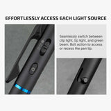 Olight O’Pen 3 | daugiafunkcis žibintuvėlis rašiklio formos | 120 lm + žalias lazeris - Juoda