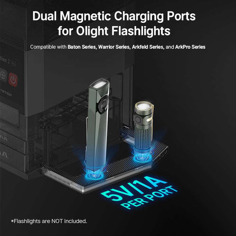 Olight Ostation 2 Pro | išmanusis AA/AAA baterijų įkroviklis | 3-in-1
