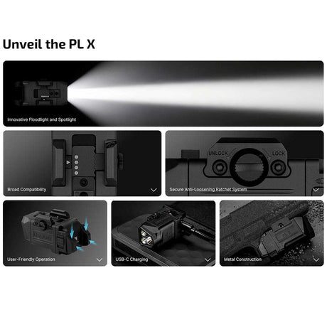 Olight PL X | pistoleto žibintuvėlis | 1.200 lm