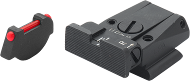 Ruger P91 - P97 reguliuojami mechaniniai taikikliai | fiber optic