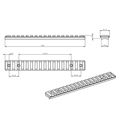 Savage 110 Long Action Picatinny bėgelis [steel]
