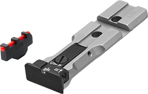 Smith & Wesson revolveris [686 629 19 66 586 & other] kolimatoriui paruošti reguliuojami mechaniniai taikikliai | šviesolaidinis